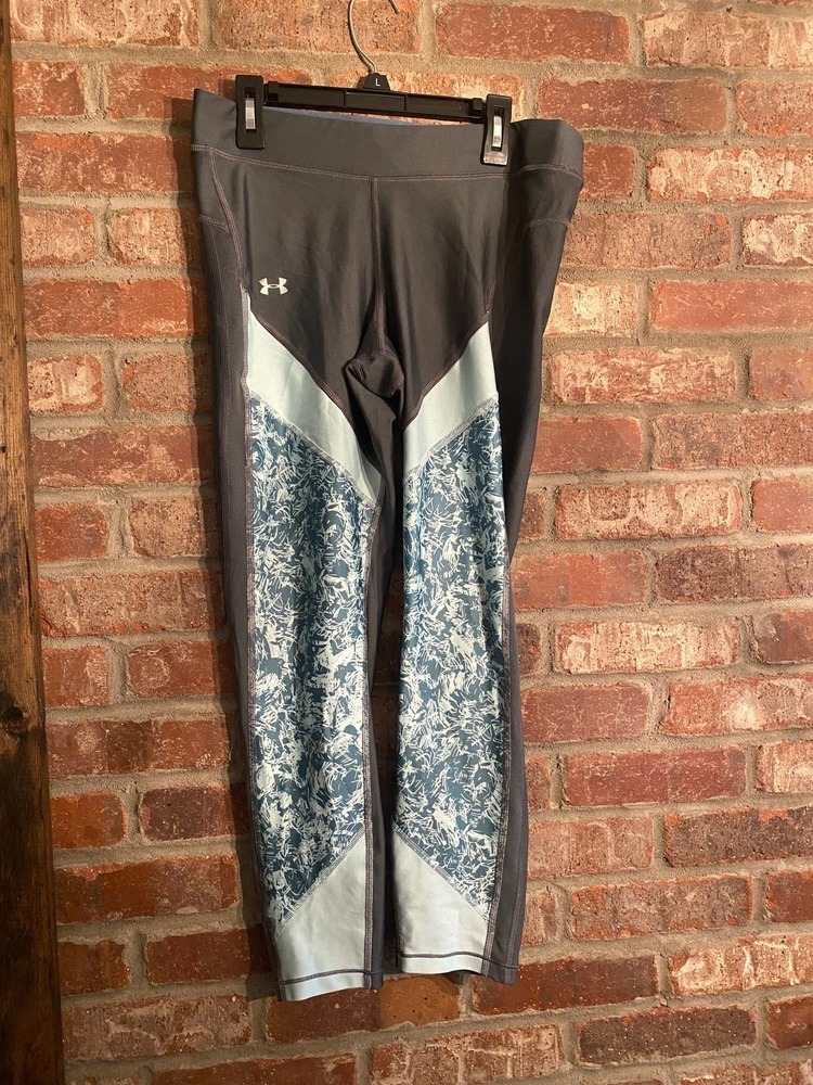 Under Armour Women's Leggings - Gray and Light blue - Size Large